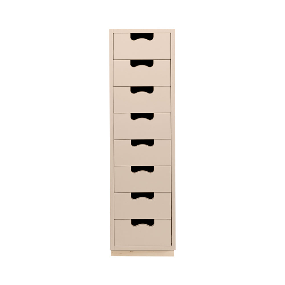 Snow J Storage Unit with Drawers: 8 + Rose