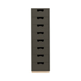 Snow J Storage Unit with Drawers: 8 + Taupe