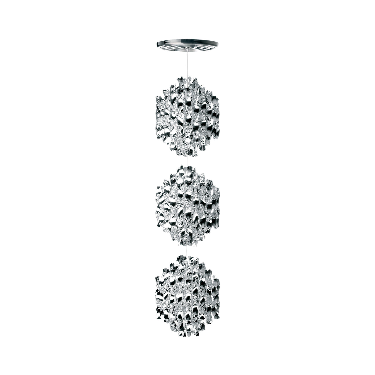 Spiral SP3 Pendant Light: Silver