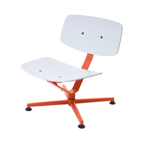 Arba Lounge Chair + Ottoman: Lounge Chair + Orange