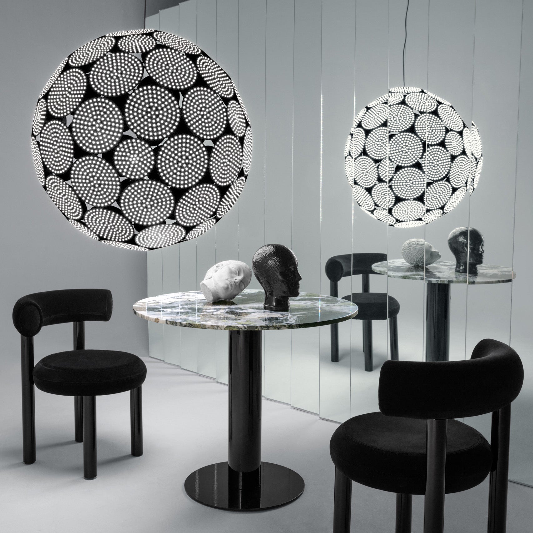 Fat Dining Chair: Black Steel Base