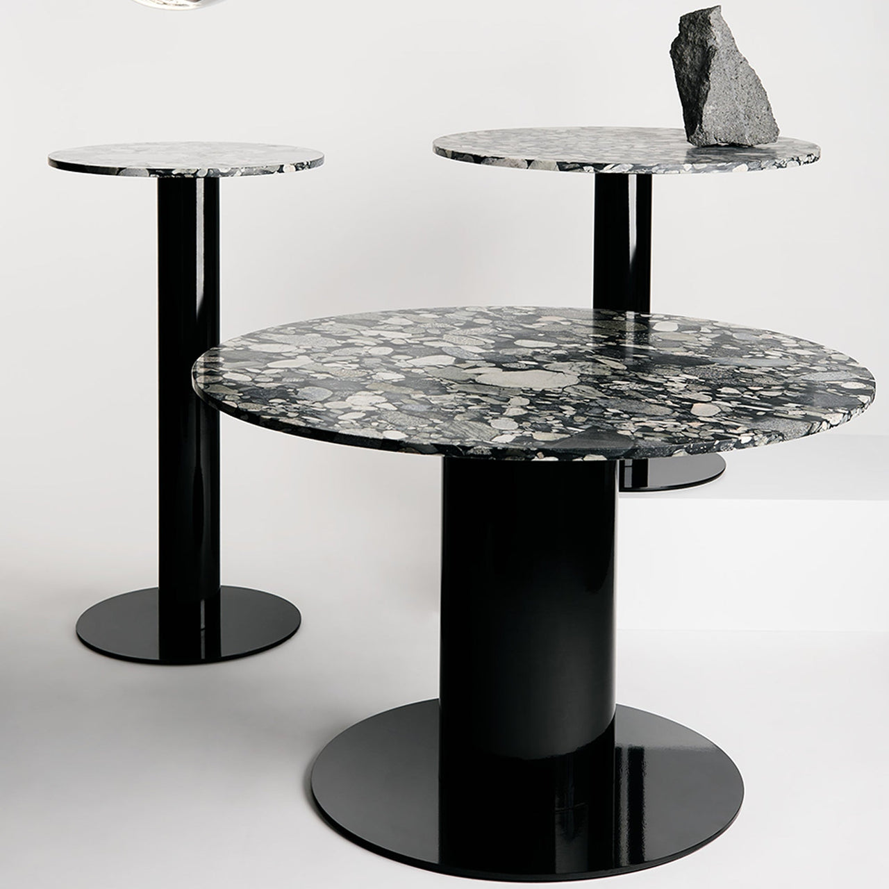 Tube High Table: Pebble Marble