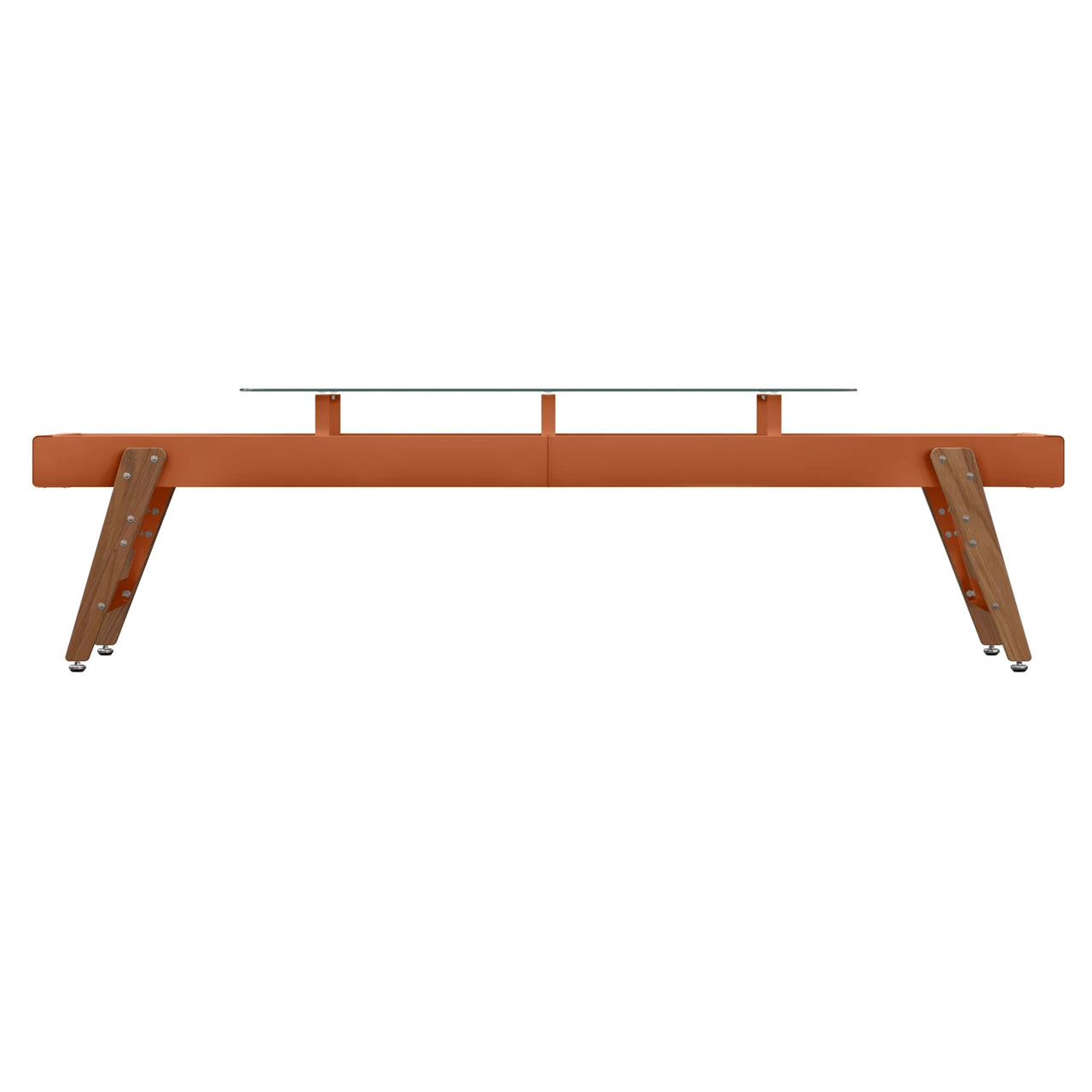 Track Dining Shuffleboard: 14 Feet + Terracotta + Brown Lining