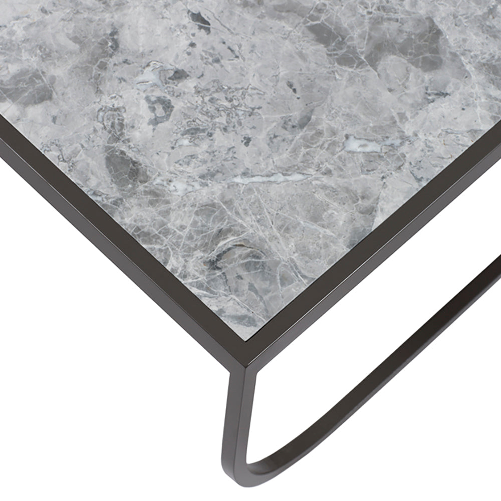 Tati Small Coffee Table: High + Glass Top