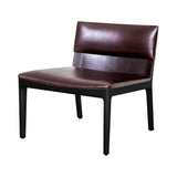 Taylor Lounge Armless Chair: Black Oak
