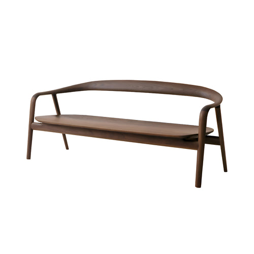 Kumahida 2 Seater Lounge Chair: Walnut