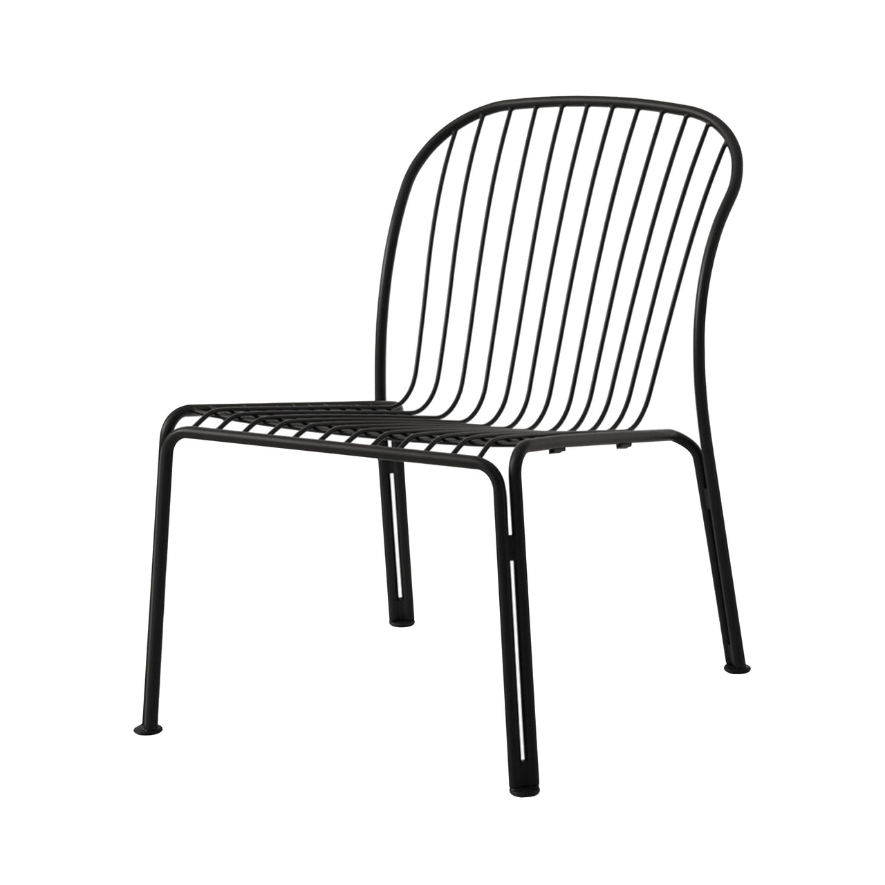 Thorvald SC100 Outdoor Lounge Side Chair: Warm Black + Without Cushion