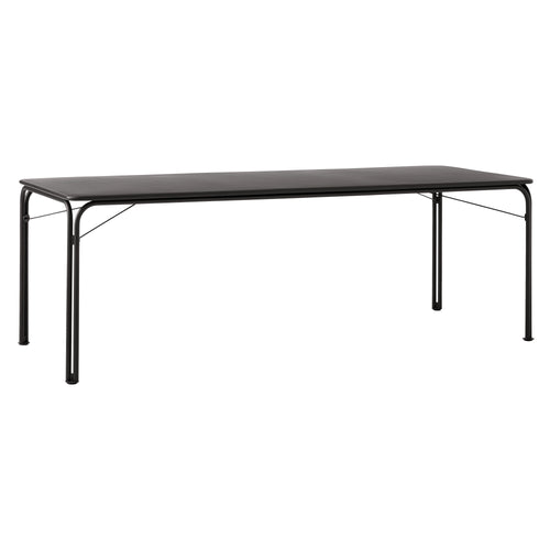 Thorvald SC99 Outdoor Dining Table: Rectangle + Warm Black