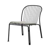 Thorvald SC100 Lounge Chair with Seatpad: Outdoor + Warm Black + Marquetry Bora