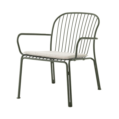 Thorvald SC101 Outdoor Lounge Armchair with Seatpad: Set of 2 + Bronze Green + Heritage Papyrus