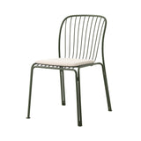 Thorvald SC94 Stacking Outdoor Side Chair with Seatpad: Set of 2 + Bronze Green + Heritage Papyrus