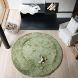 Trace Hand Tufted Round Rug: Small