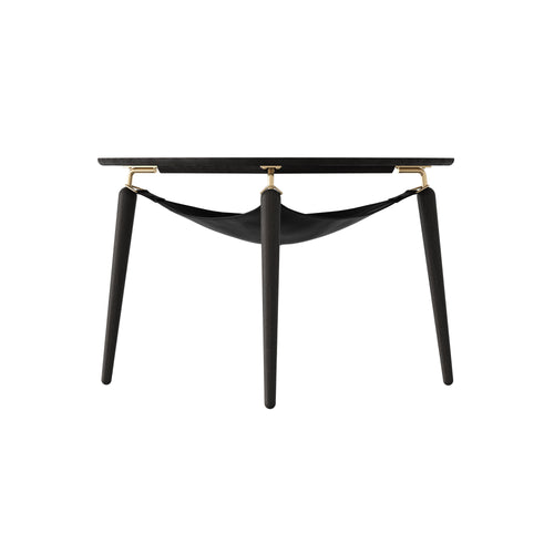 Hang Out Coffee Table: Black Oak + Brass
