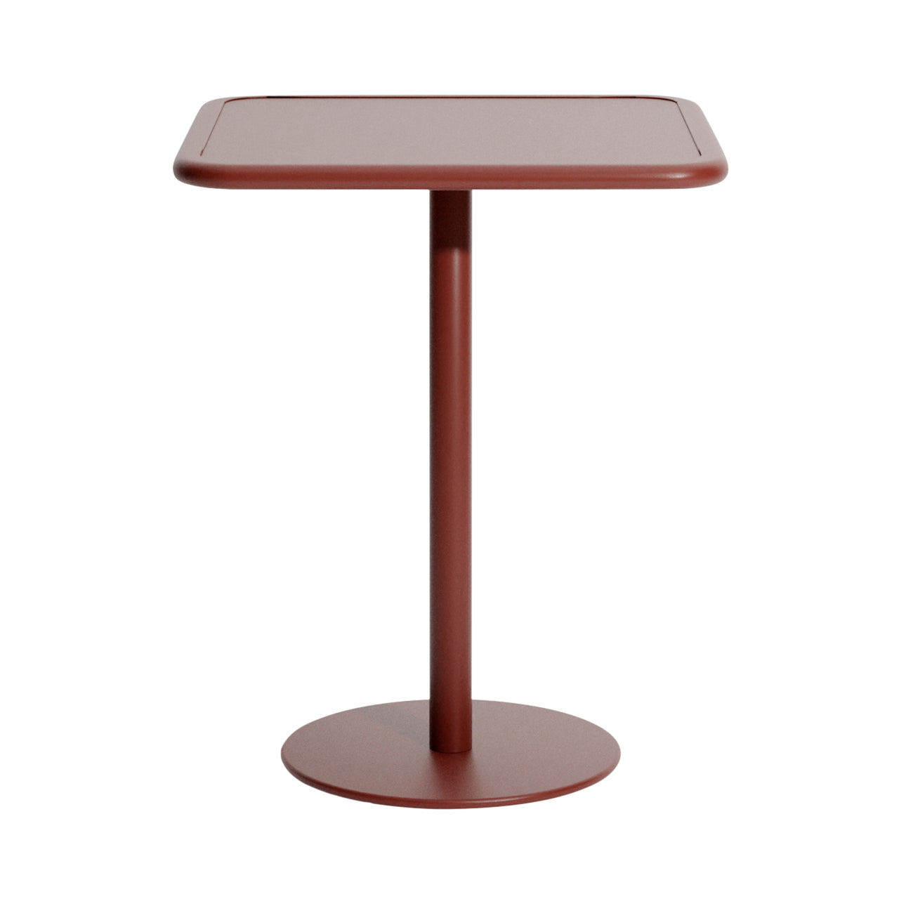 Week-End Bistro Table: Square + Brown Red