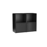 Bricks Shelving Systems: System C + Black Painted Oak