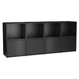 Bricks Shelving Systems: System D + Black Painted Oak