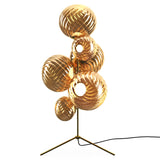 Whirl Floor Chandelier: Gold + Black