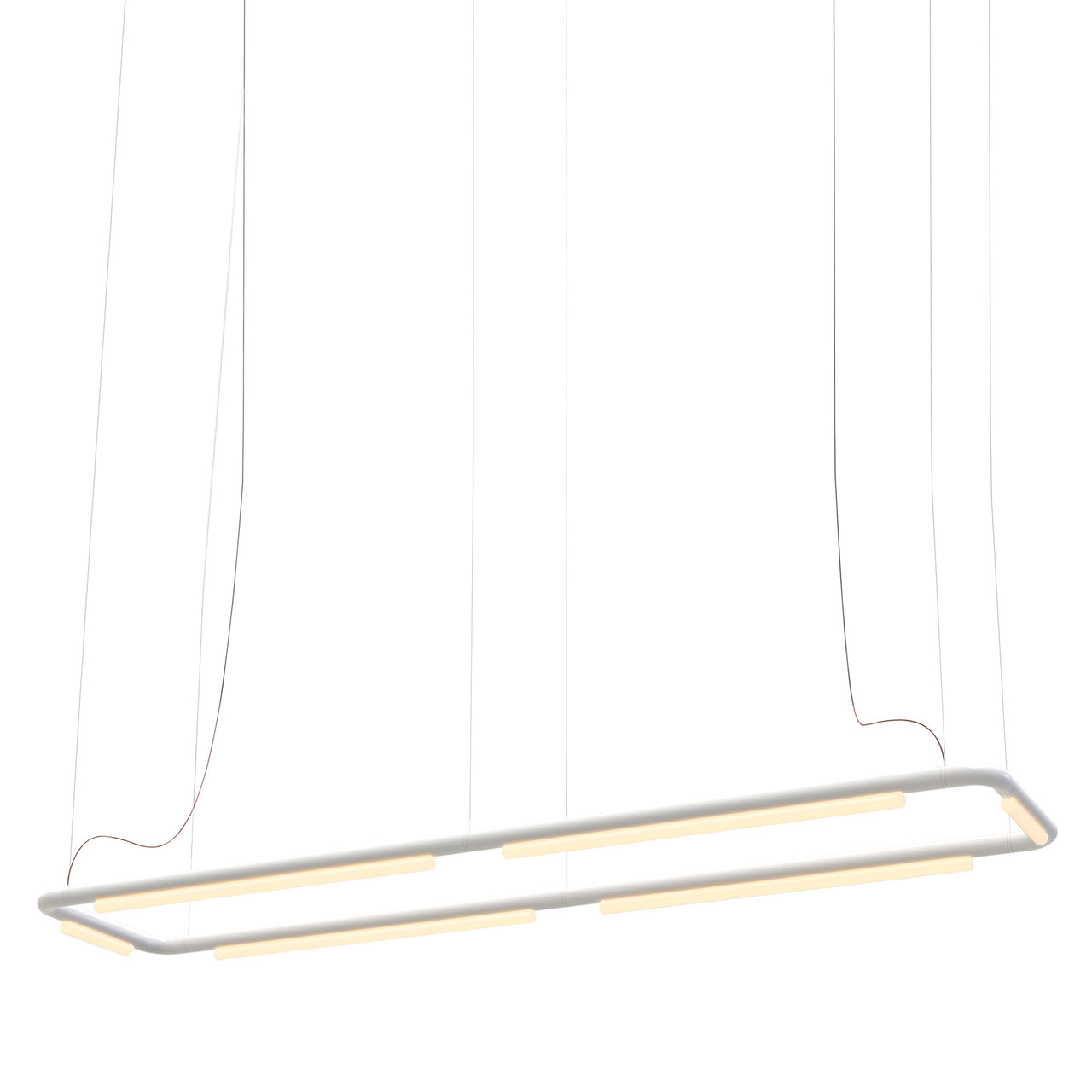 Pipeline CM8 Pendant Light: White + White