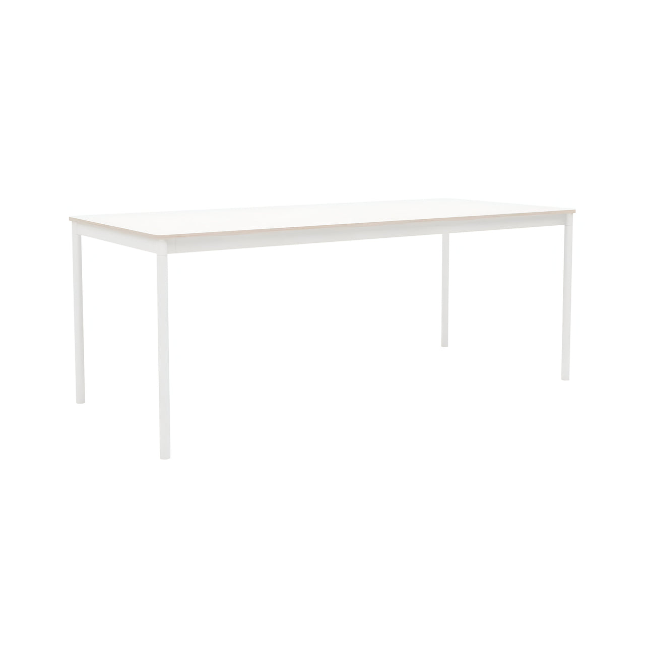 Base Table: Medium + White Laminate + Plywood Edge + White