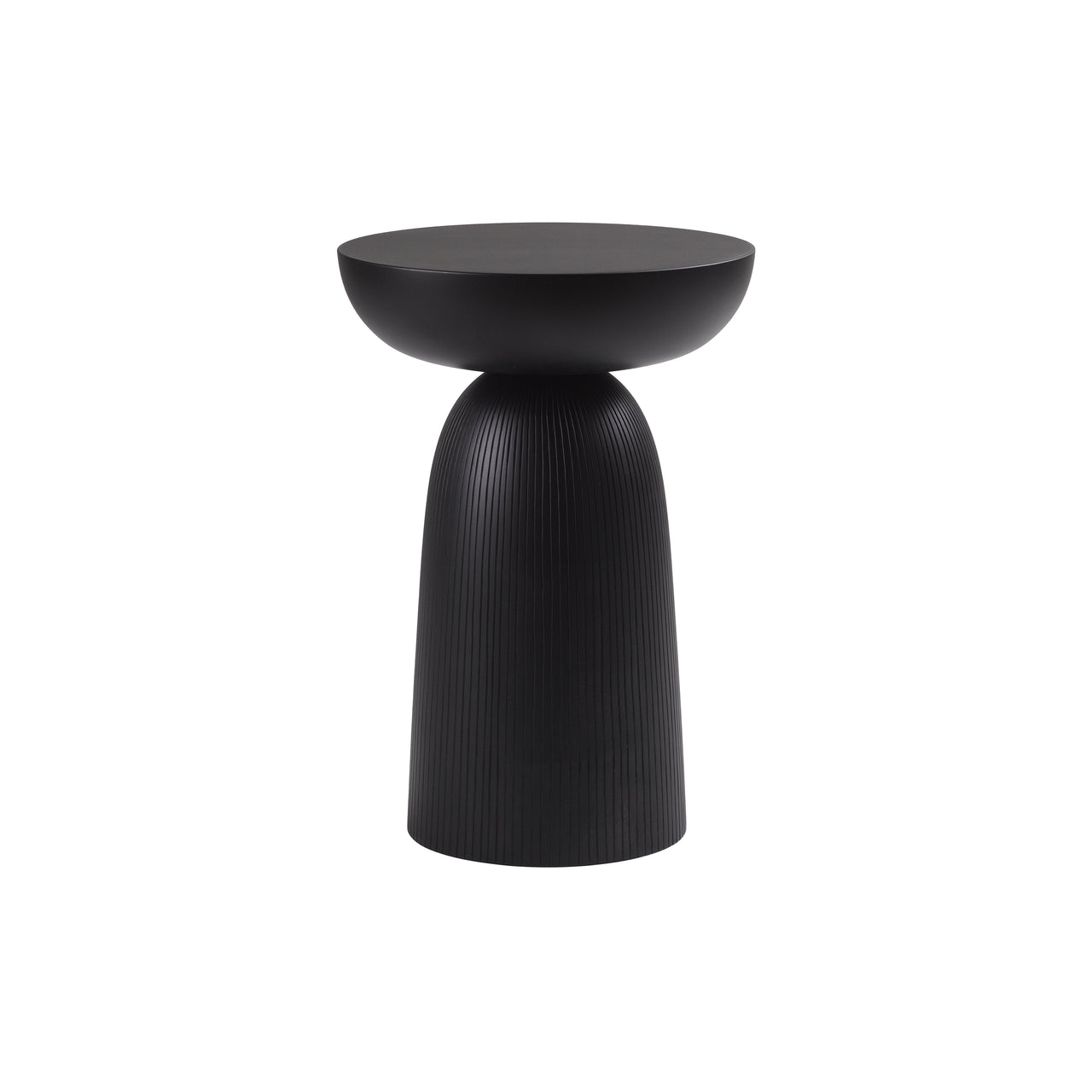 Nera Stool: Full Base Carved + Lines + Black Maple