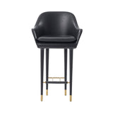 Lunar Bar Chair: Black Oak