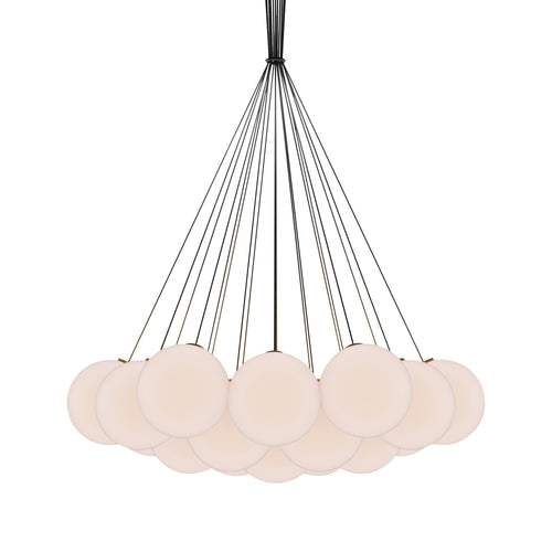 Glass 120. 19R Chandelier: Brushed Brass