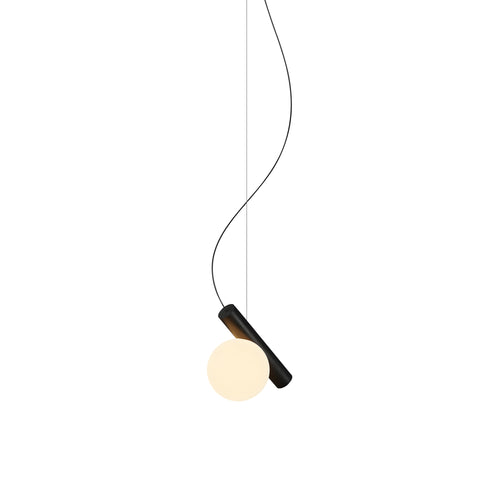 Node. Single Pendant: Matte Black