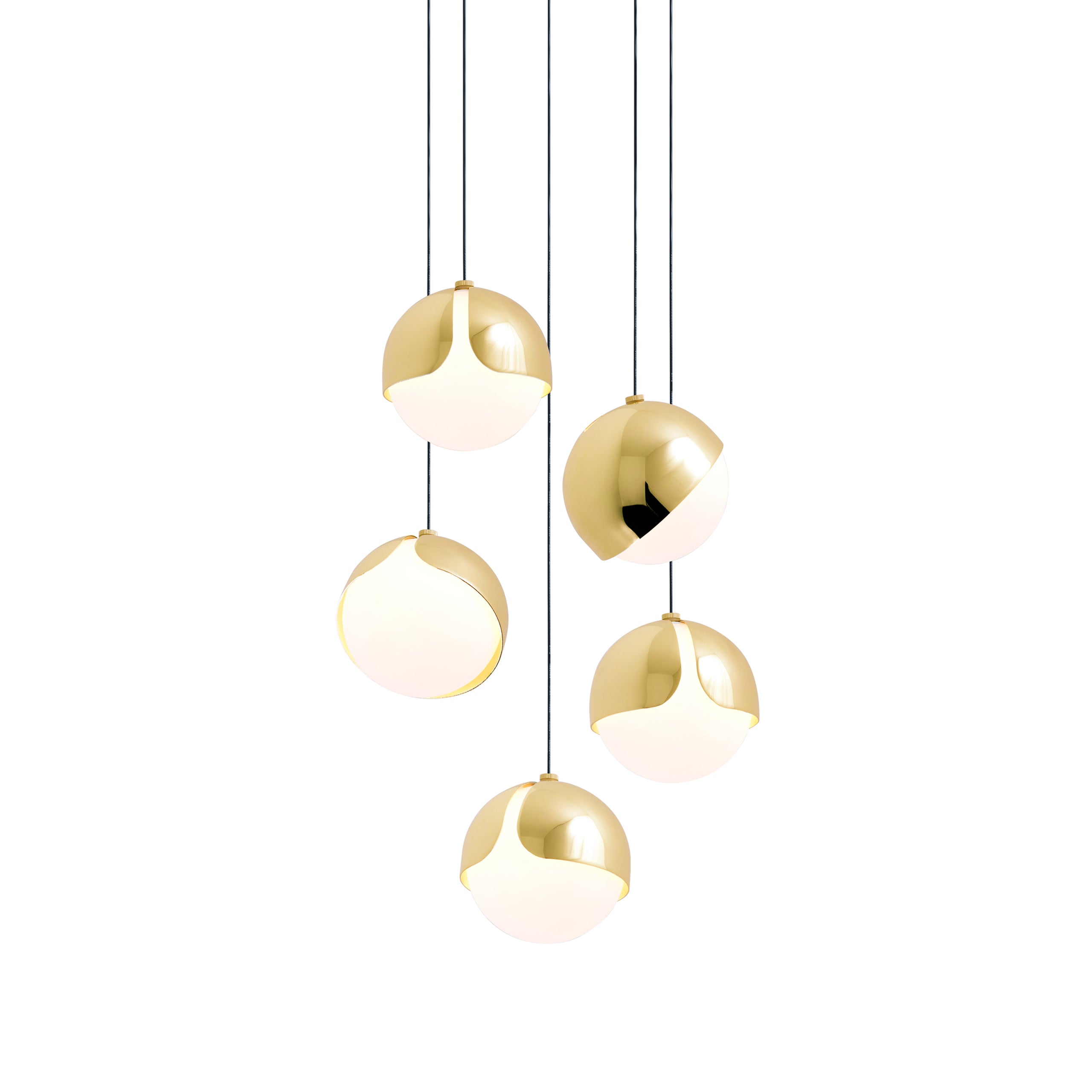 Ohm. 05 Chandelier: Polished Brass