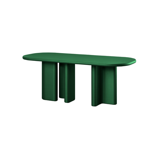 Bonbon 3 Rectangular Dining Table: Small + Lacquered Pine + Lacquered Pine