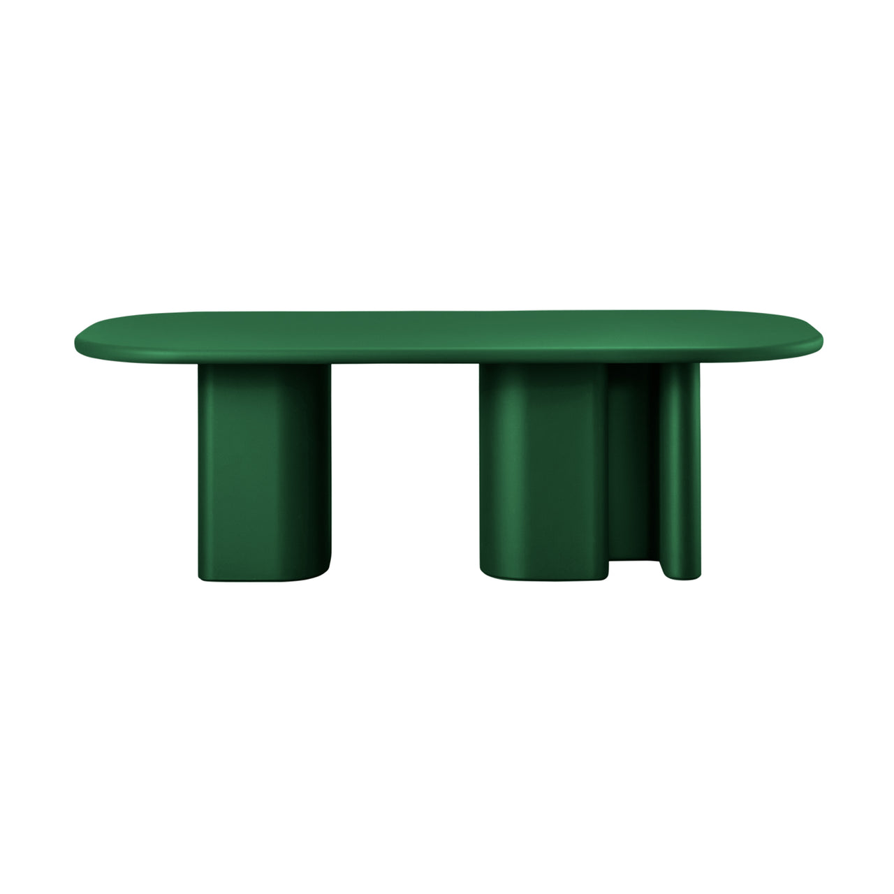 Bonbon 3 Rectangular Dining Table: Medium + Lacquered Pine + Lacquered Pine Pine + Lacquered Pine