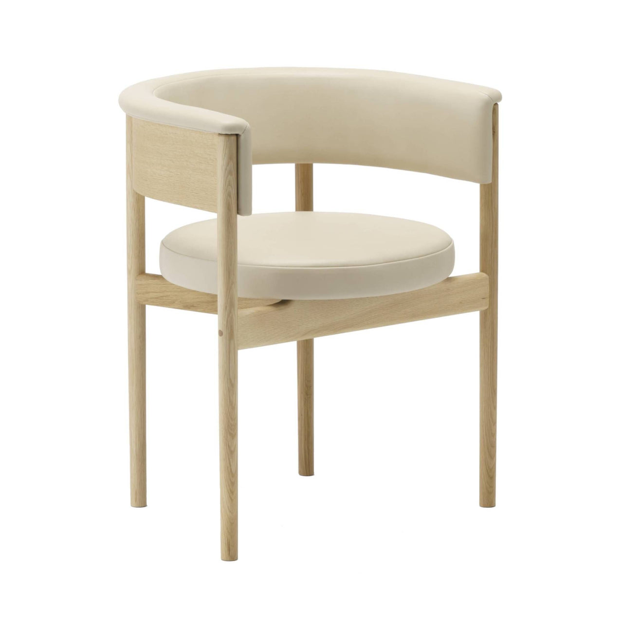 Minatomirai Cafe Side Chair N-SC01: Upholstered: Pure Oak