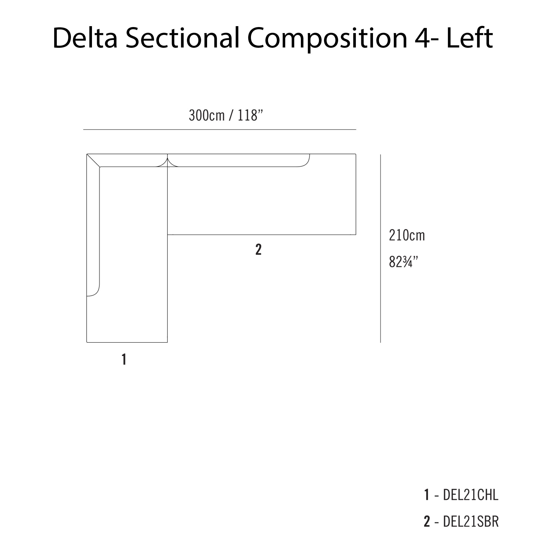 Delta Sectional Sofa: Modular + Composition 4 - Right