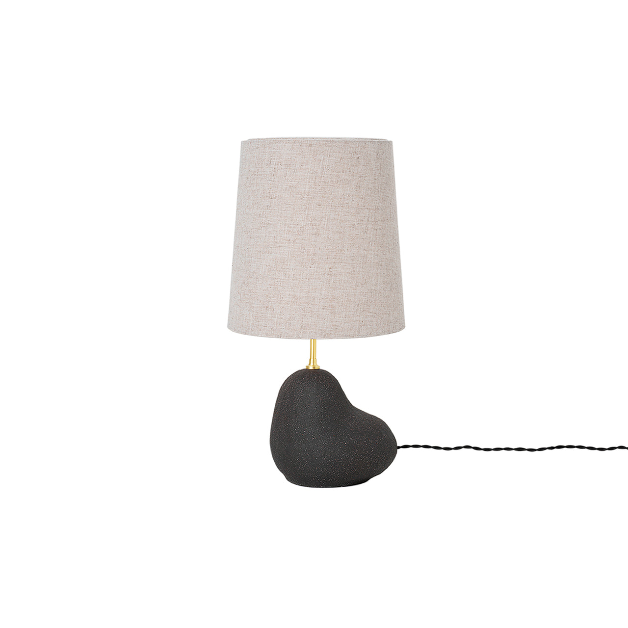 Hebe Lamp: Short + Natural + Dark Grey