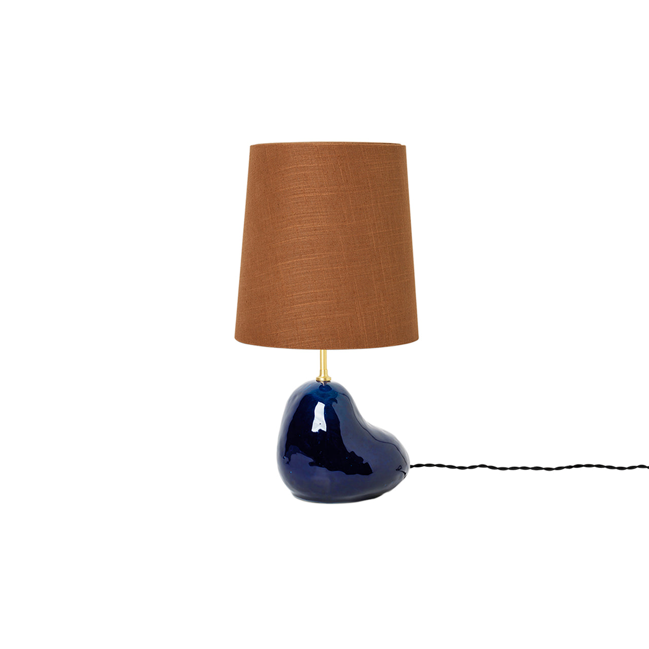 Hebe Lamp: Short + Curry + Deep Blue