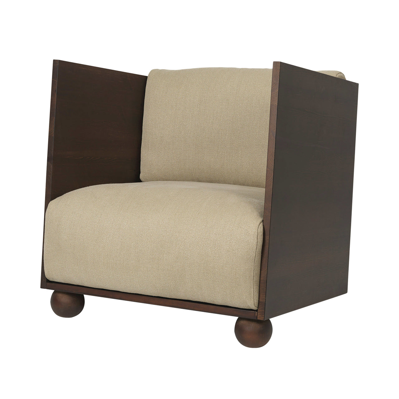 Rum Lounge Chair: Rich Linen Natural