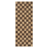 Check Wool Jute Runner: Coffee + Natural