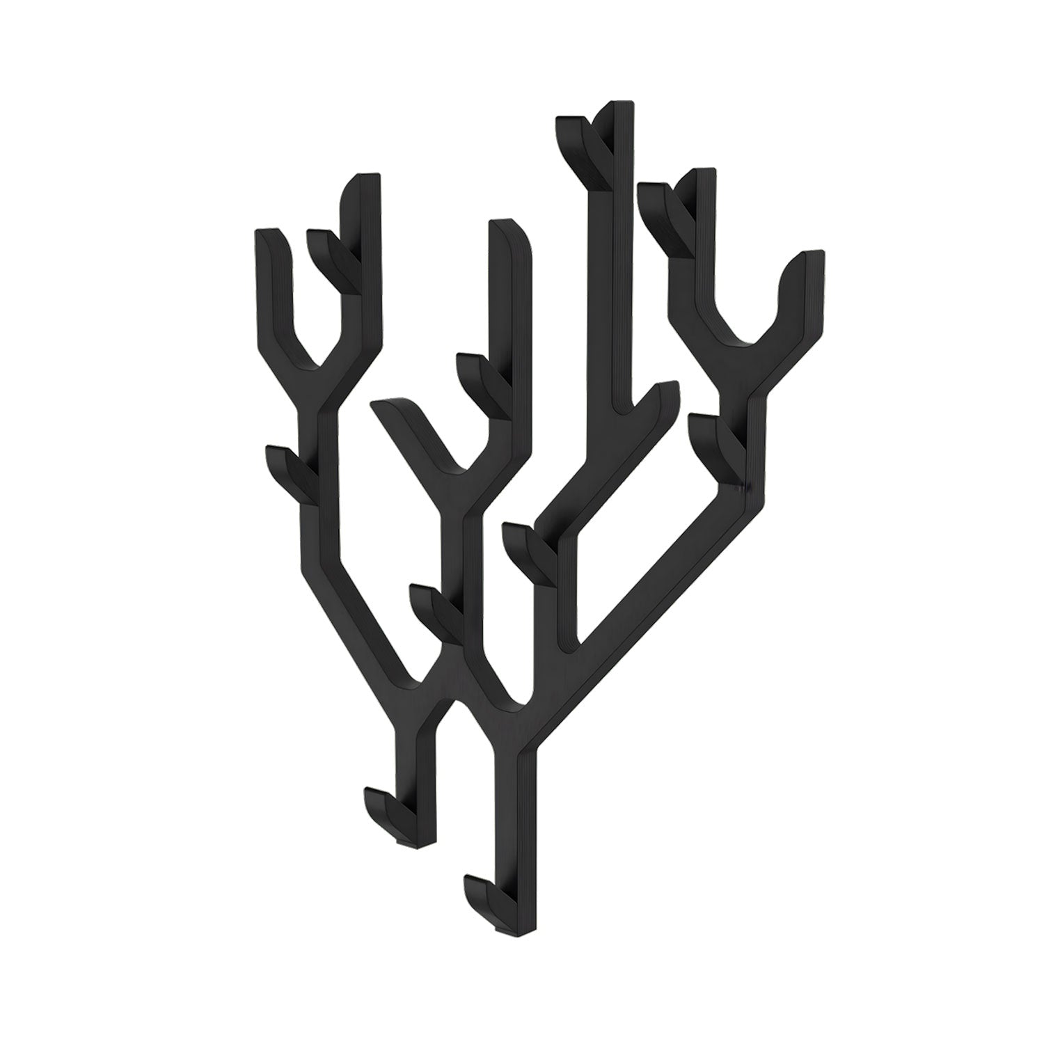 Ambroise Wall Coat Rack: Black Stained Oak