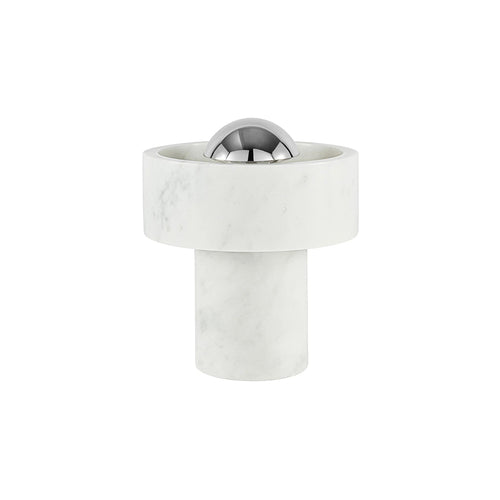 Stone Portable LED Lamp: Silver