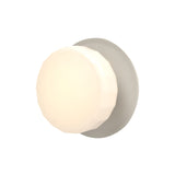 Pastille IP65 Wall Lamp: Disc + Faceted + Silk Grey