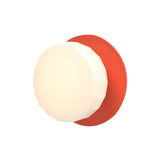 Pastille IP65 Wall Lamp: Disc + Faceted + Vermillion