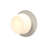 Pastille Wall Lamp: Disc + Ribbed + Silk Grey
