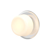 Pastille Wall Lamp: Disc + Ribbed + Polished Chrome