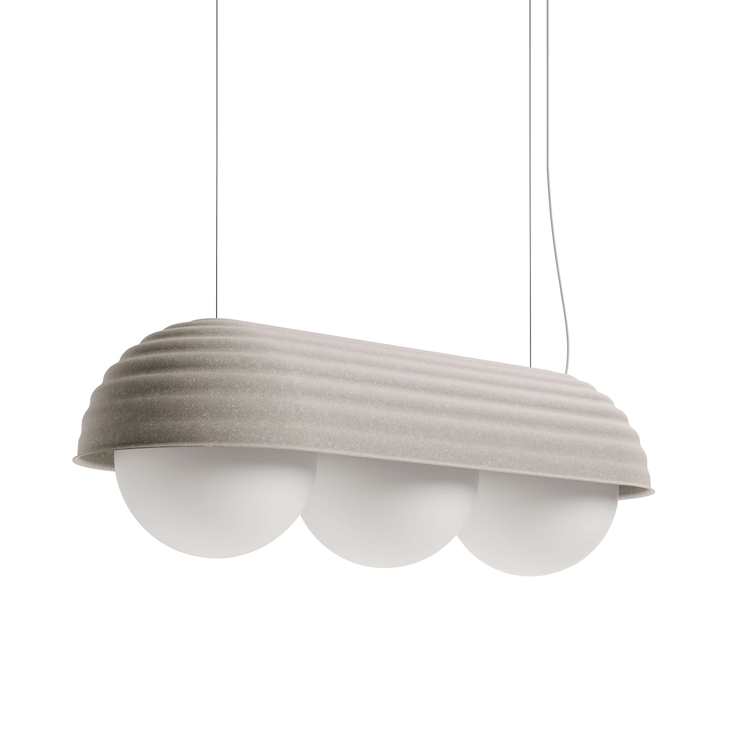 Bon Triple Pendant: Sand + White
