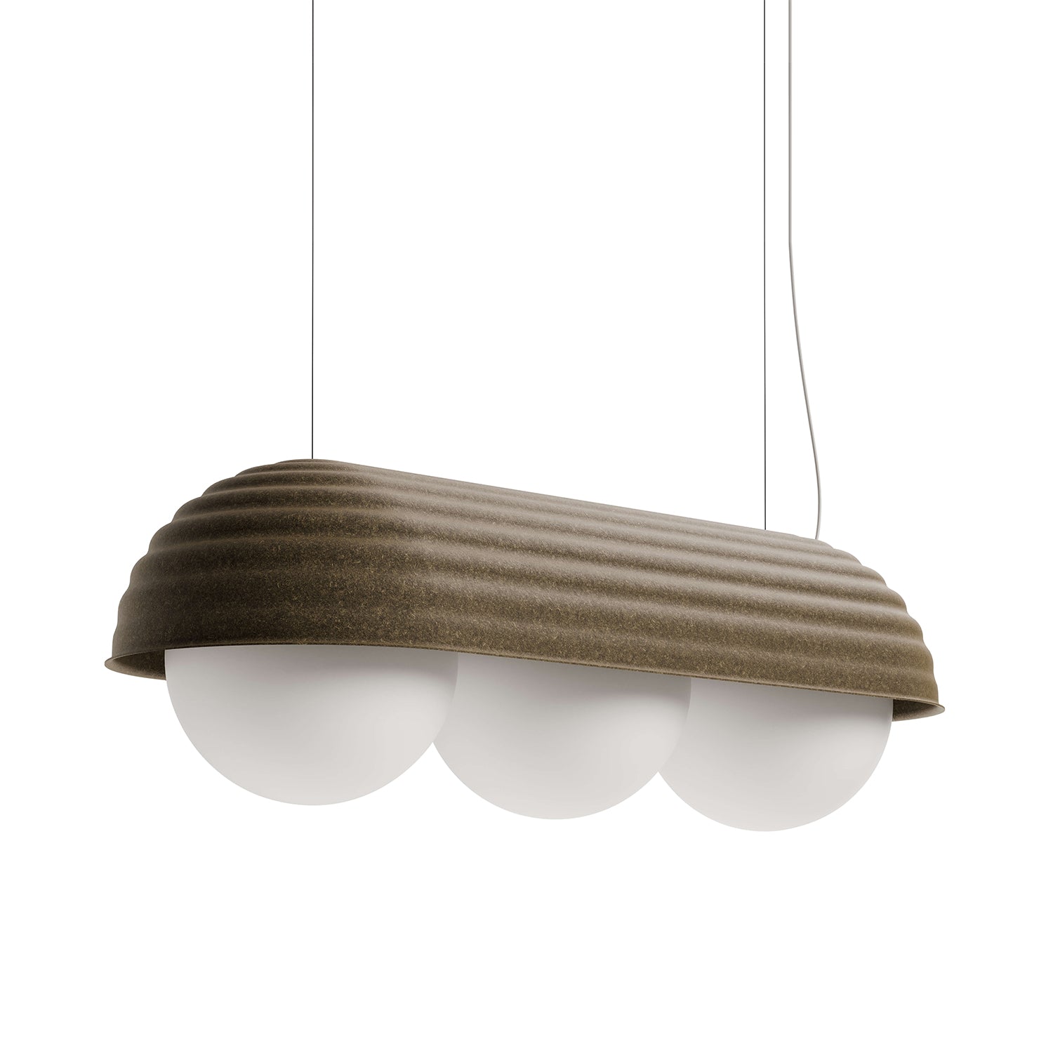 Bon Triple Pendant: Olive Green + White