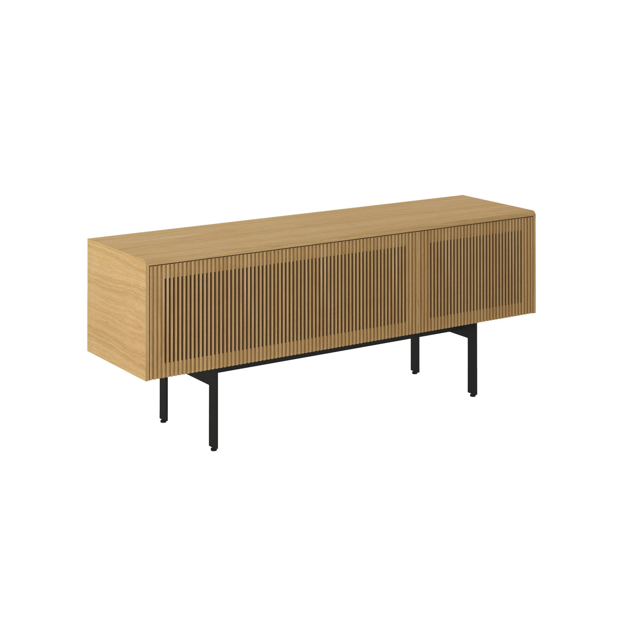 Malmö Technic Sideboard: Small + Whitened Oak + Black + Composition 3