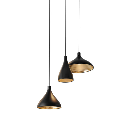 Swell Indoor/Outdoor Chandelier: 3 + Black