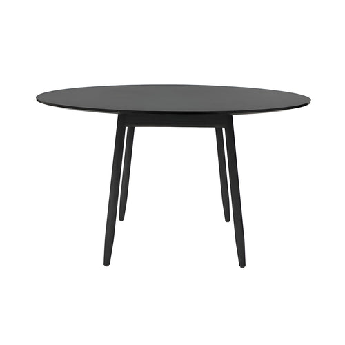 Icha Table: Round + Charcoal + Black Stained Beech