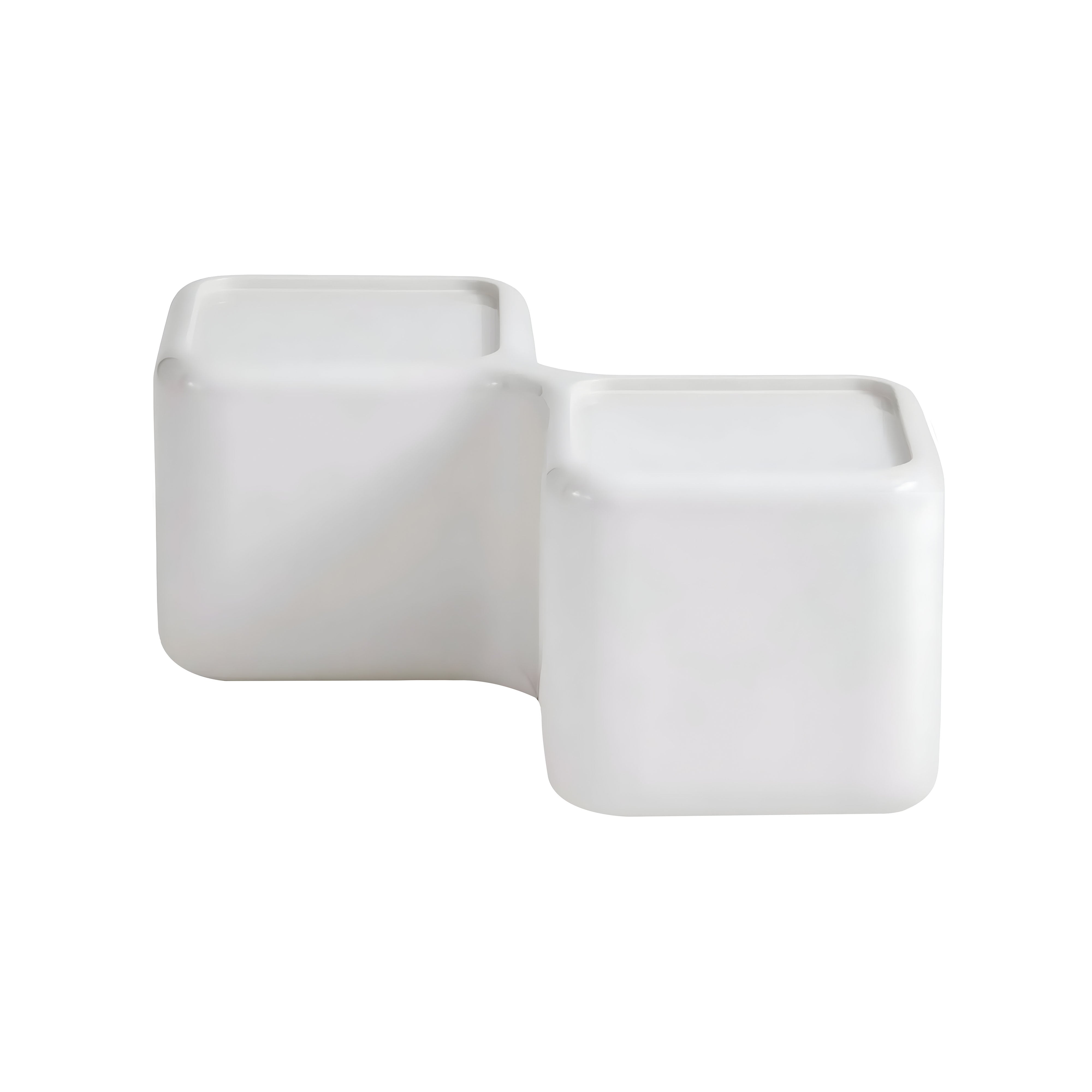 Rectangular High Module Coffee Table: White