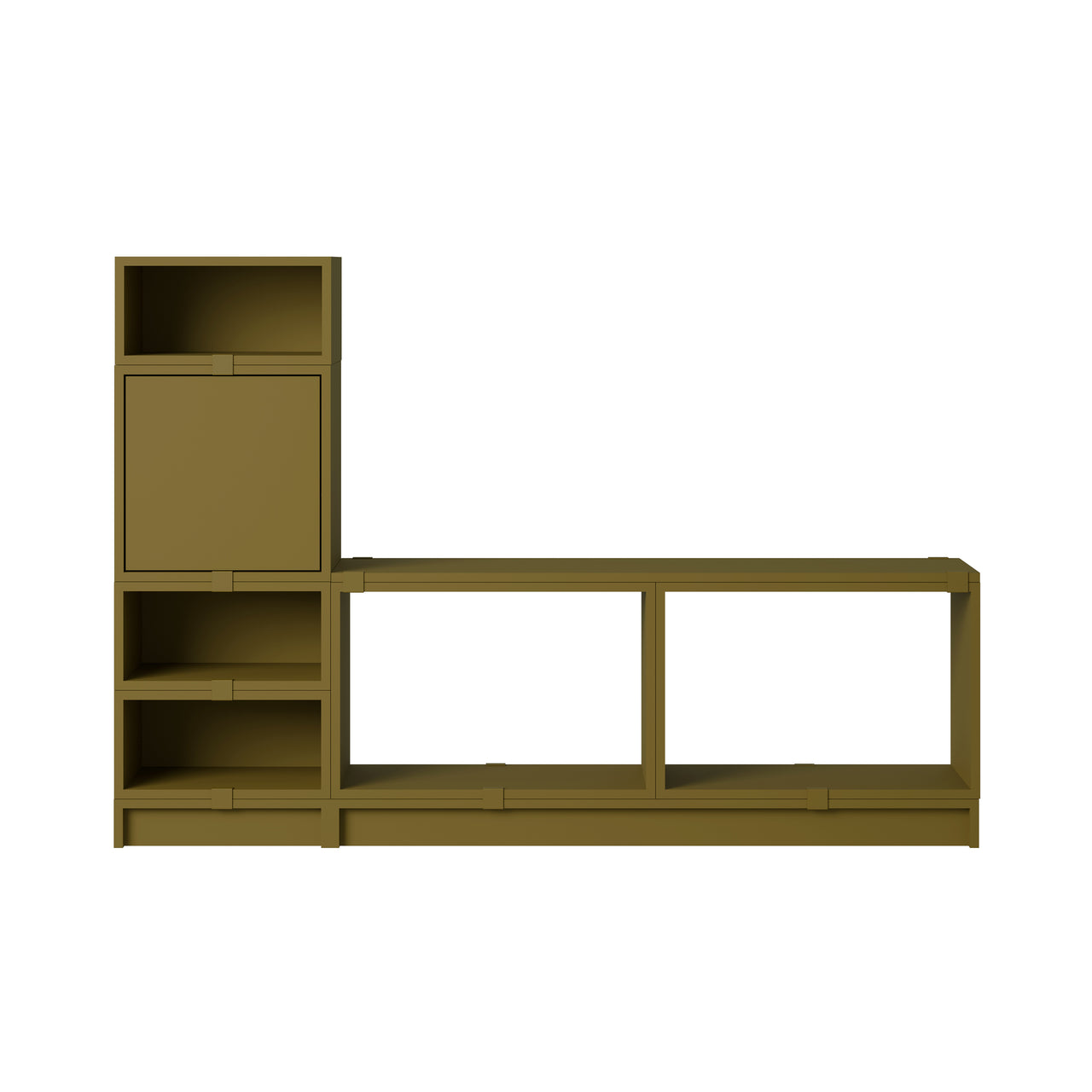 Stacked Storage System: Hallway - Quick Ship + Configuration 1 + Brown Green