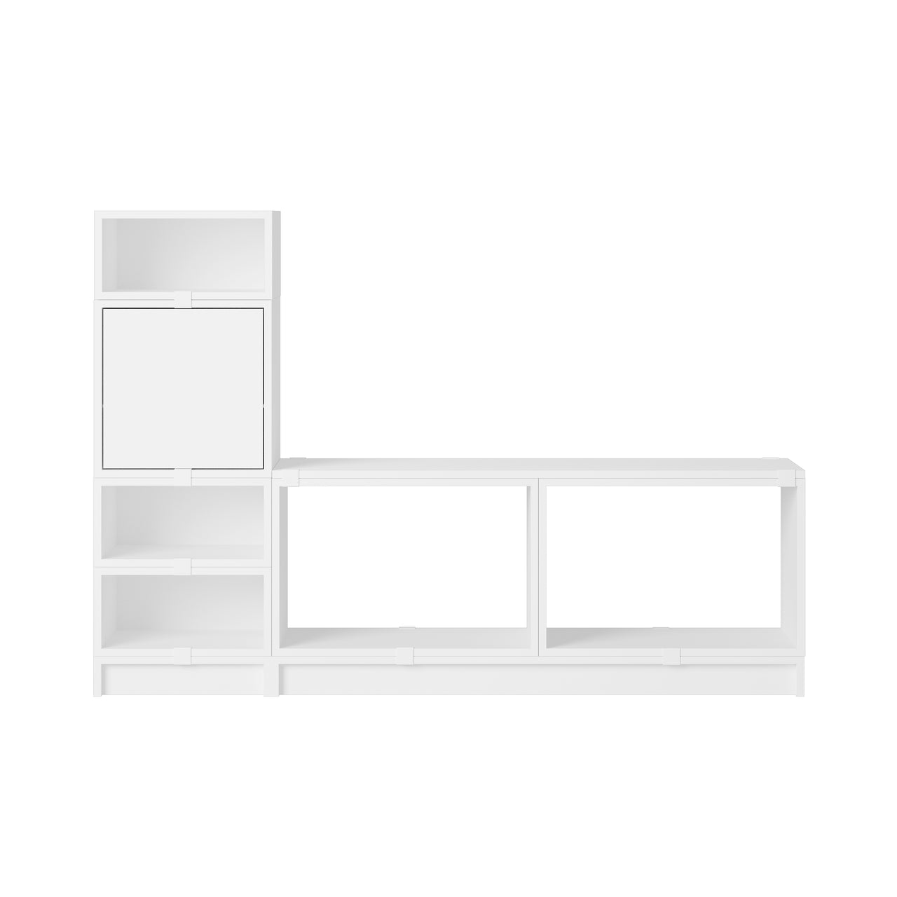 Stacked Storage System: Hallway - Quick Ship + Configuration 1 + White